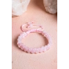 Sertifikalı Pembe Kuvars Çift Sıra Doğal Taş Makrome Bileklik (SK:077)
