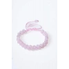 Sertifikalı Pembe Kuvars Çift Sıra Doğal Taş Makrome Bileklik (SK:077)