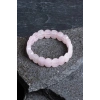 Sertifikalı Pembe Kuvars Geniş Kesim Doğal Taş Bileklik