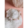 Sertifikalı Pembe Kuvars, Jasper, Hematit Doğal Taş Makrome Bileklik (SK:283)