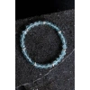 Sertifikalı Topaz Gümüş Aparatlı Doğal Taş Bileklik- 6mm (SK:167)