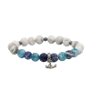 Sodalit-Buz Mavi Apatit-Havlit-Hematit Doğal Taş Erkek Bileklik