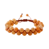 Turuncu Aventurin 8mm Çift Sıra Makrome Doğal Taş Bileklik