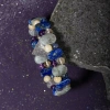 Yay Burcu Bileklik Ametist, Kalsit, Labradorit, Lapis Lazuli, Mavi Akik, Sedef