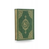 Yeşil Orta Boy Kuranı Kerim Kenar Yaldızlı Deri Cilt