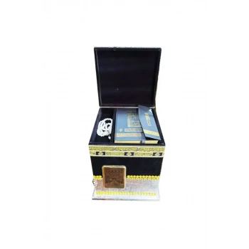 2 Kademeli Kabe Gümüş Hafız Boy Kutulu Kuranı Kerim