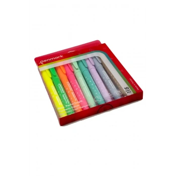 Penmark Kalem Tipi Fosforlu Bristol Kalem Neon Pastel Tropik Renkler 10 Lu