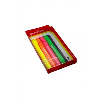 Penmark Kalem Tipi Fosforlu Bristol Kalem Neon Renkler 6 Lı