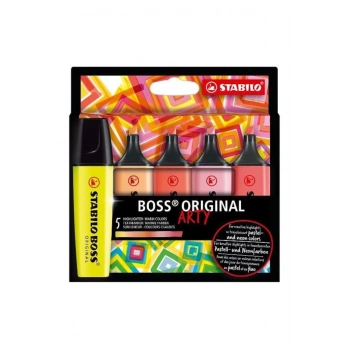 Stabilo Boss Arty Fosforlu Kalem Sıcak Renkler 5 Li
