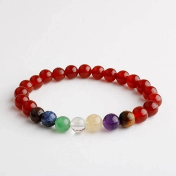 Akik Çakra Bileklik Ametist, Jasper, Kaplan Gözü, Akik, Kuvars, Lapis