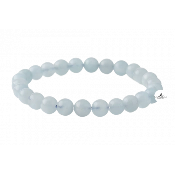 Akuamarin 6mm Doğal Taş Bileklik