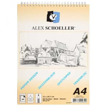 Alex Schoeller Desing Ja Eskiz Blok Defter 60 Yp A4 90 Gr