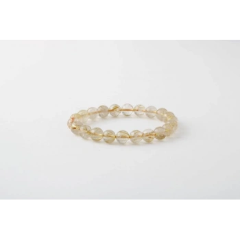 Altın Rutilli Kuvars 6mm Doğal Taş Bileklik