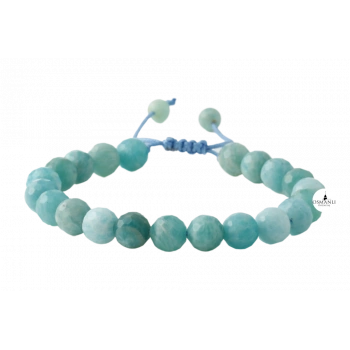 Amazonit 8mm Merdiven Kapama Doğal Taş Bileklik