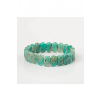 Amazonit Doğal Taş Geniş Kesim Bileklik