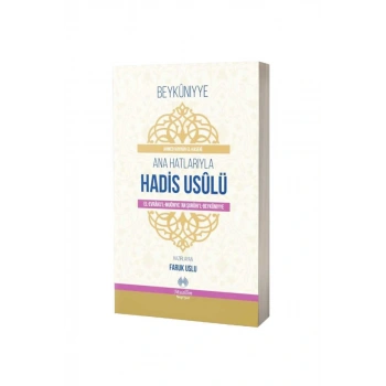 Ana Hatlarıyla Hadis Usulü