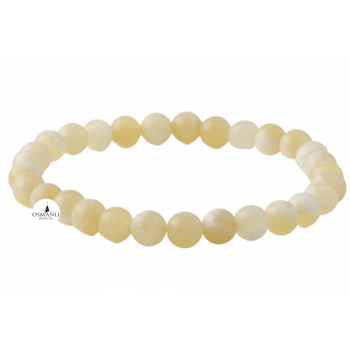 Aragonit 6mm Doğal Taş Bileklik