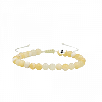 Aragonit 6mm Merdiven Kapama Doğal Taş Bileklik