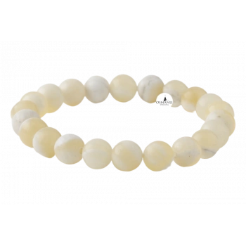 Aragonit 8mm Doğal Taş Bileklik