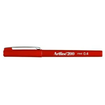 Artline 200 Fineliner 0.4 Keçe Uçlu Yazı Kalemi Koyu Kırmızı