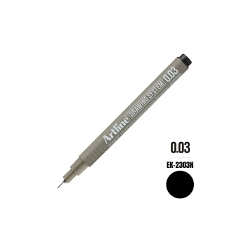 Artline Drawing System Teknik Çizim Kalemi Siyah 0.03 Uç