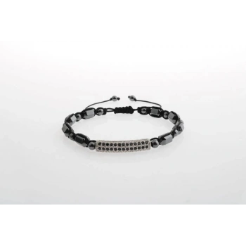 Avalon Hematit Zirkon Doğal Taş Bileklik