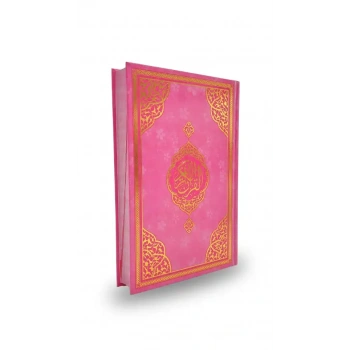 Ayraçlı Orta Boy Kuranı Kerim Pembe Miklepsiz