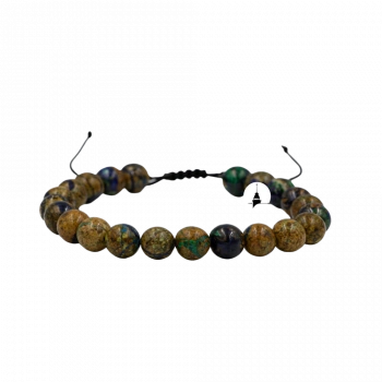 Azurit Malakit 8mm Merdiven Kapama Doğal Taş Bileklik