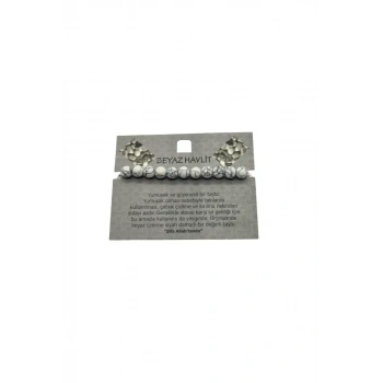 Beyaz Havlit Doğal Taş Bileklik