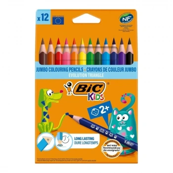 Bic Evolution Üçgen Jumbo Kuruboya 12Li 8297356