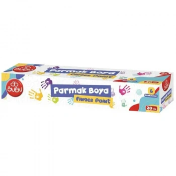 Bu Bu Parmak Boya 6 Renk Birleşik Pot 20 ml