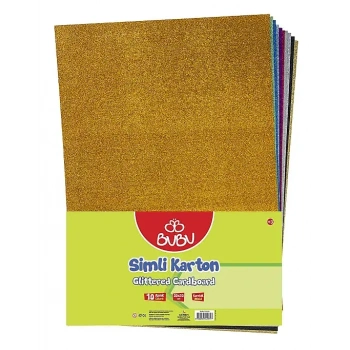 Bu Bu Simli Karton 20 x 30 10 Renk Karışık