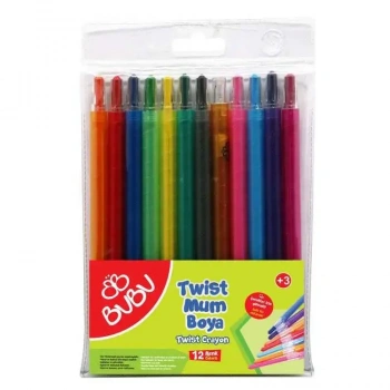 Bu Bu Twist Crayon Mum Boya 12 Renk