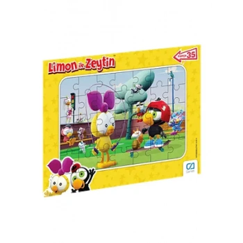 Ca Games Frame Puzzle 35 Parça Limon ile Zeytin