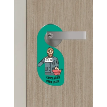 Canım Ailem Kapı Askısı Kapı Uyarı Levhası