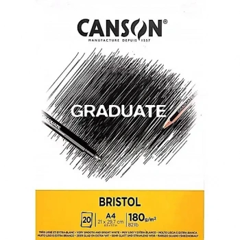 Canson Graduate Bristol Blok A4 180 gr 20 Yp
