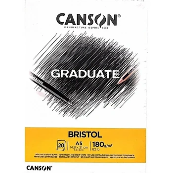Canson Graduate Bristol Blok A5 180 gr 20 Yp
