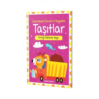 Çıkartmalı Stickerlı Taşıtlar Boyama Kitabı