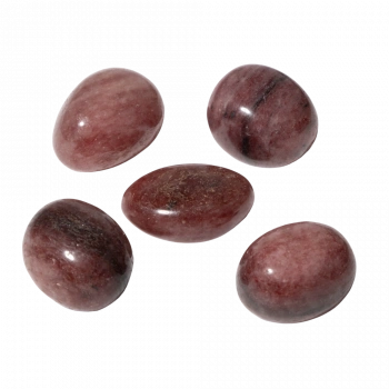 Çilek Kuvars Doğal Taş Tımbıl El Taşı