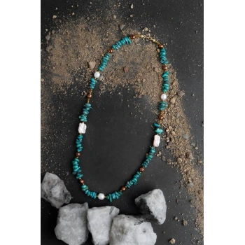 Devina, Turkuaz İnci Doğaltaş Kolye