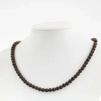 Dumanlı Kuvars 6 mm Dizi Doğal Taş Kolye