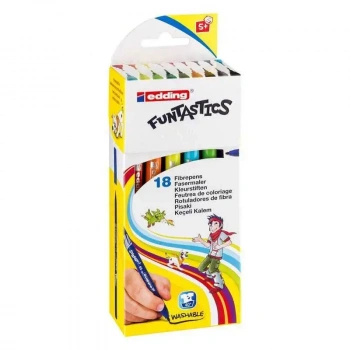 Edding Funtastıcs Yıkanabilir Keçeli Kalem 18 Li İnce Uç ED15