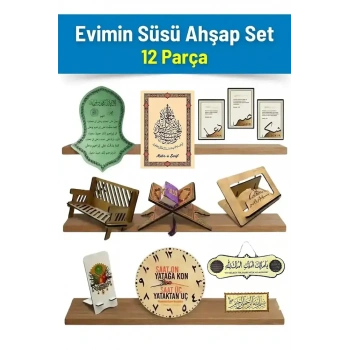 Evimin Süsü Ahşap Set 12 Parça