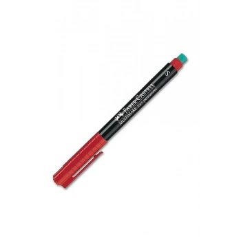 Faber Castell Kırmızı Asetat Kalemi Permanent S Uç