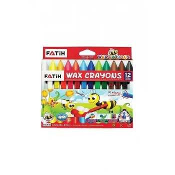Fatih Üçgen Mum Boya 12 Renk Tam Boy
