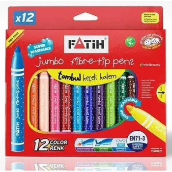 Fatih Yıkanabilir Jumbo Keçeli Kalem 12 Lı