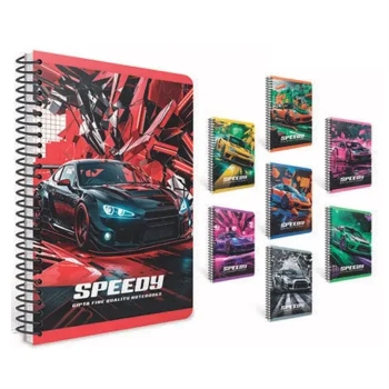 Gıpta Cloudy Çizgili Defter 100 Yp 16x16 Sert Kapak Spiralli