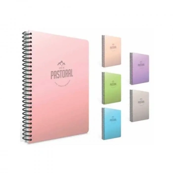 Gıpta Pastoral Kareli Defter 72 Yp 17x24 Plastik Kapak Spiralli