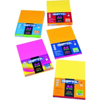 Gıpta Renkli Fotokopi Kağıdı Pastel Renk 50Li