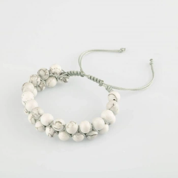 Havlit 8mm Çift Sıra Makrome Doğal Taş Bileklik